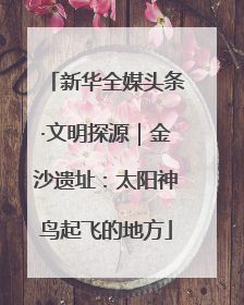 新华全媒头条·文明探源｜金沙遗址：太阳神鸟起飞的地方