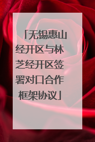 无锡惠山经开区与林芝经开区签署对口合作框架协议