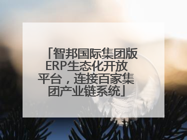 智邦国际集团版ERP生态化开放平台，连接百家集团产业链系统