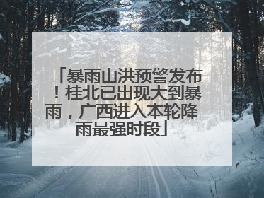 暴雨山洪预警发布！桂北已出现大到暴雨，广西进入本轮降雨最强时段