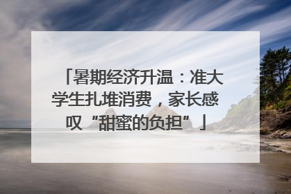 暑期经济升温：准大学生扎堆消费，家长感叹“甜蜜的负担”