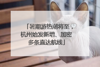 暑期游热潮将至，杭州始发新增、加密多条直达航线