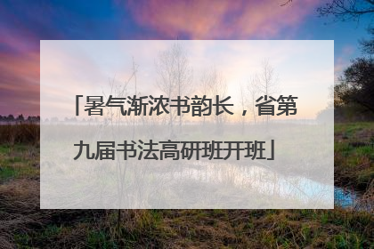 暑气渐浓书韵长，省第九届书法高研班开班
