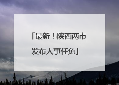 最新！陕西两市发布人事任免