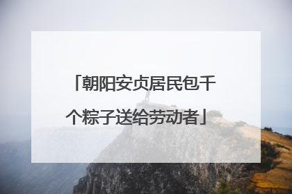 朝阳安贞居民包千个粽子送给劳动者