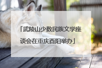 武陵山少数民族文学座谈会在重庆酉阳举办