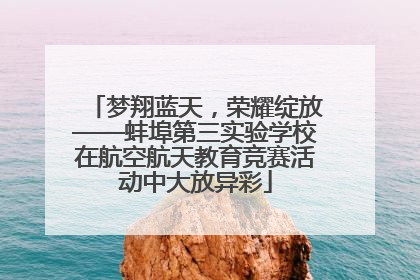 梦翔蓝天，荣耀绽放——蚌埠第三实验学校在航空航天教育竞赛活动中大放异彩