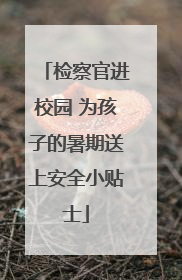 检察官进校园 为孩子的暑期送上安全小贴士