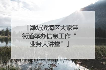 潍坊滨海区大家洼街道举办信息工作“业务大讲堂”