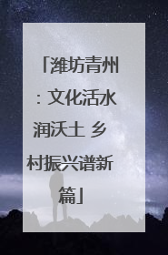 潍坊青州：文化活水润沃土 乡村振兴谱新篇