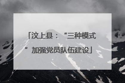 汶上县：“三种模式”加强党员队伍建设