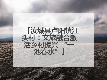 汝城县卢阳镇江头村：文旅融合激活乡村振兴 “一池春水”