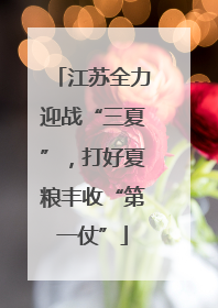 江苏全力迎战“三夏”，打好夏粮丰收“第一仗”