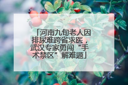 河南九旬老人因排尿难跨省求医，武汉专家勇闯“手术禁区”解难题