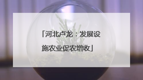 河北卢龙：发展设施农业促农增收
