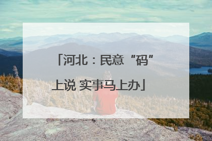 河北：民意“码”上说 实事马上办