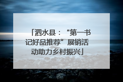 泗水县：“第一书记好品推荐”展销活动助力乡村振兴