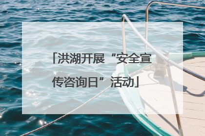 洪湖开展“安全宣传咨询日”活动