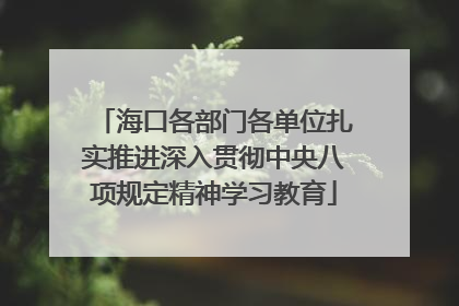 海口各部门各单位扎实推进深入贯彻中央八项规定精神学习教育