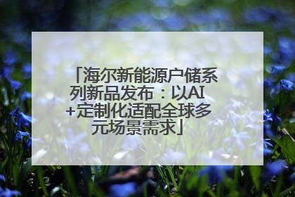 海尔新能源户储系列新品发布：以AI+定制化适配全球多元场景需求