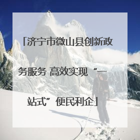 济宁市微山县创新政务服务 高效实现“一站式”便民利企