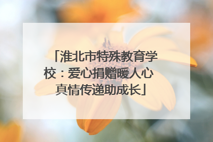 淮北市特殊教育学校：爱心捐赠暖人心 真情传递助成长