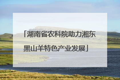 湖南省农科院助力湘东黑山羊特色产业发展