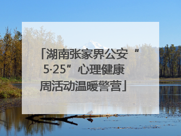 湖南张家界公安“5·25”心理健康周活动温暖警营