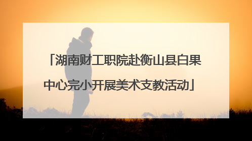 湖南财工职院赴衡山县白果中心完小开展美术支教活动