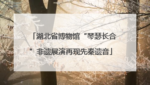 湖北省博物馆“琴瑟长合”非遗展演再现先秦遗音