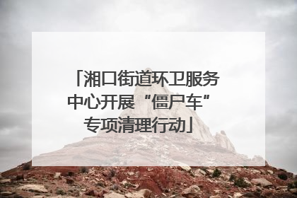 湘口街道环卫服务中心开展“僵尸车”专项清理行动