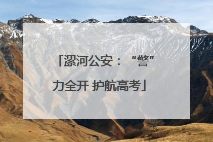 漯河公安：“警”力全开 护航高考