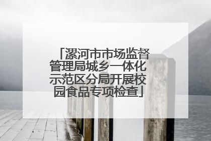 漯河市市场监督管理局城乡一体化示范区分局开展校园食品专项检查