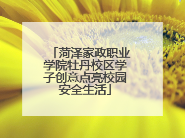 菏泽家政职业学院牡丹校区学子创意点亮校园安全生活