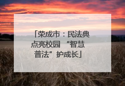 荣成市：民法典点亮校园 “智慧普法”护成长