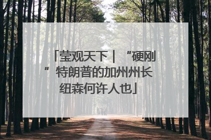 莹观天下｜“硬刚”特朗普的加州州长纽森何许人也