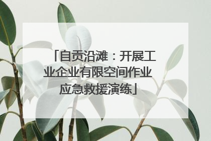 自贡沿滩：开展工业企业有限空间作业应急救援演练