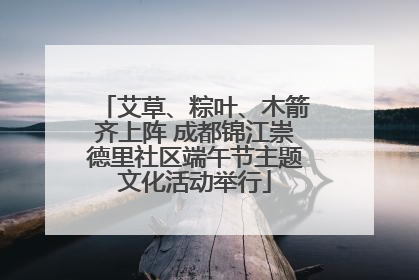 艾草、粽叶、木箭齐上阵 成都锦江崇德里社区端午节主题文化活动举行