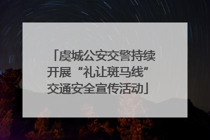 虞城公安交警持续开展“礼让斑马线”交通安全宣传活动