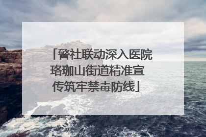 警社联动深入医院 珞珈山街道精准宣传筑牢禁毒防线