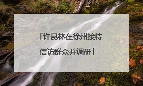 许昆林在徐州接待信访群众并调研