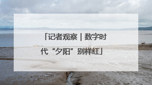 记者观察｜数字时代“夕阳”别样红