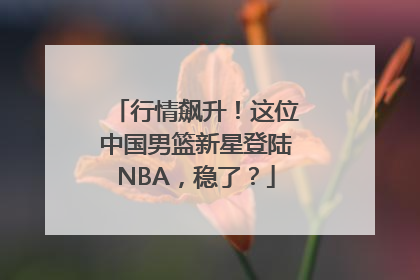 行情飙升！这位中国男篮新星登陆NBA，稳了？