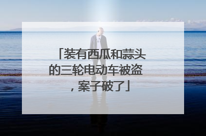 装有西瓜和蒜头的三轮电动车被盗，案子破了