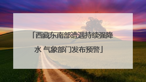 西藏东南部遭遇持续强降水 气象部门发布预警