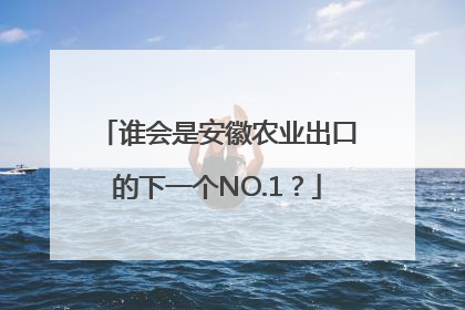 谁会是安徽农业出口的下一个NO.1？
