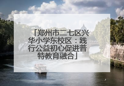 郑州市二七区兴华小学东校区：践行公益初心促进普特教育融合