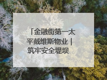 金融街第一太平戴维斯物业｜筑牢安全堤坝 守护美好家园