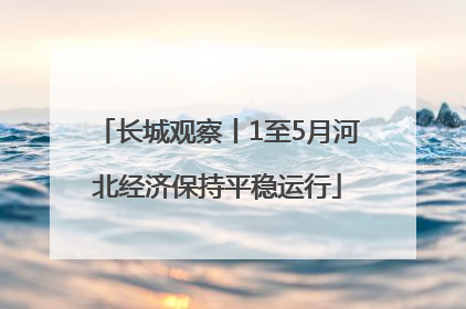 长城观察丨1至5月河北经济保持平稳运行