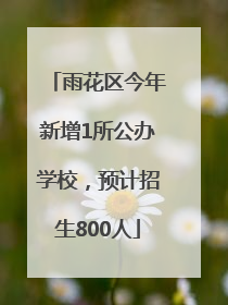 雨花区今年新增1所公办学校，预计招生800人